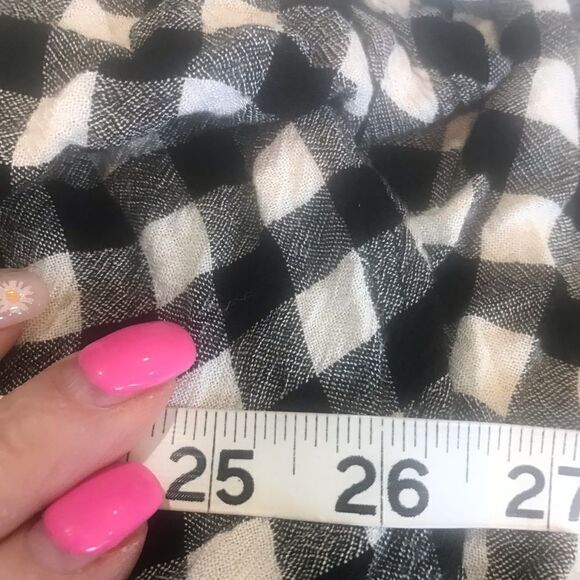 Jane  and Delancey size large short sleeve checkered top - Picture 6 of 12